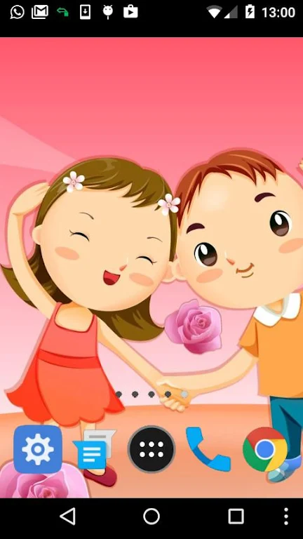 cartoon love wallpaper Captura de tela 1