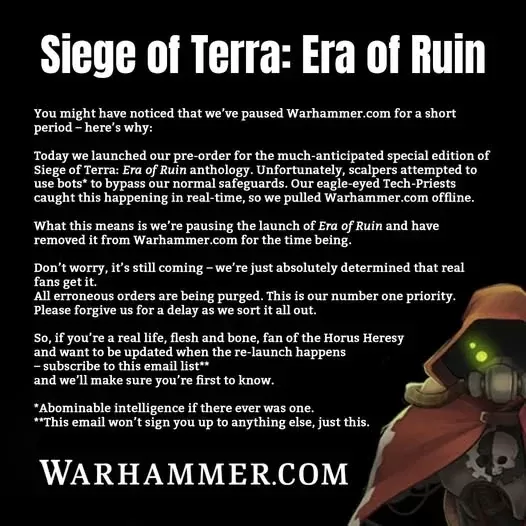 Games Workshop Offizielle Erklärung