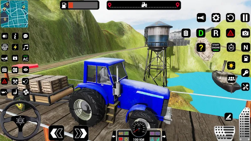 Tractor Trolly Driving Games