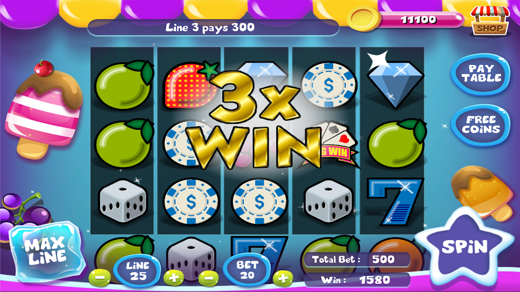 Slot Matchine IceCream - Vegas Casino Slot Games স্ক্রিনশট 1