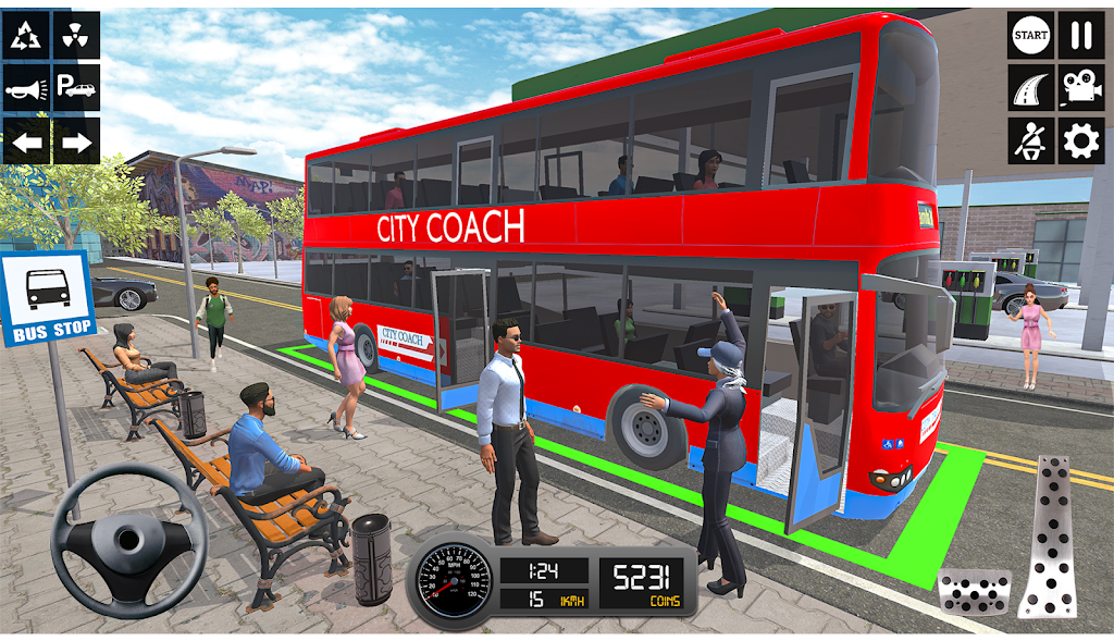 Driving Simulator 3d Bus Games Captura de pantalla 3