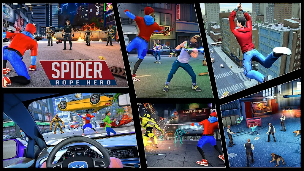 Flying Spider Fight Hero Games スクリーンショット 0