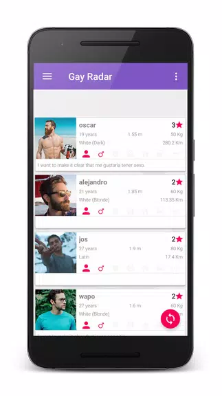 Gay Radar - dating, meeting chat hookup with men. Capture d'écran 1
