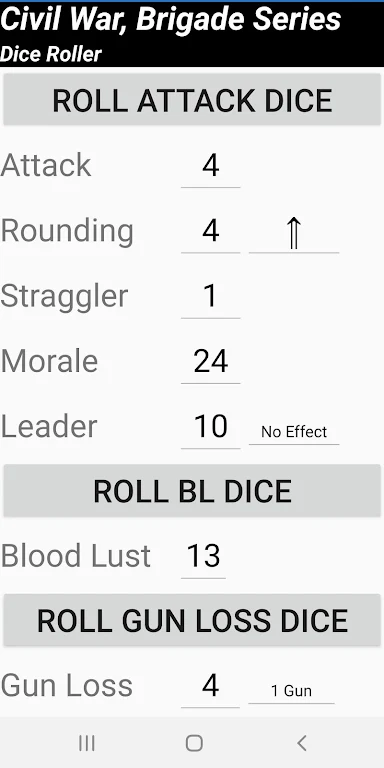 Civil War Brigade Series Dice Roller應用截圖第1張