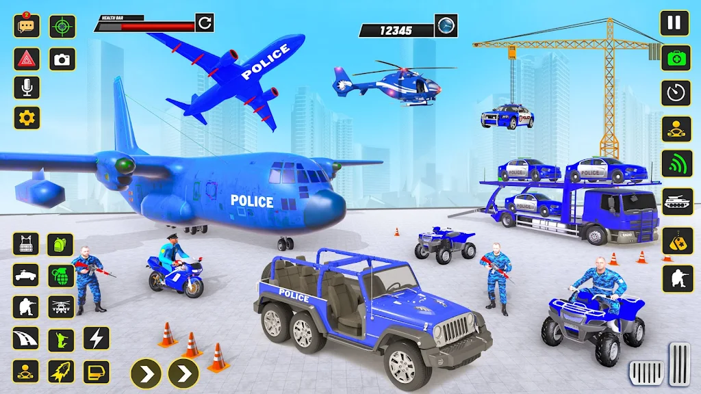 Police Car transporter Game 3D Captura de tela 1