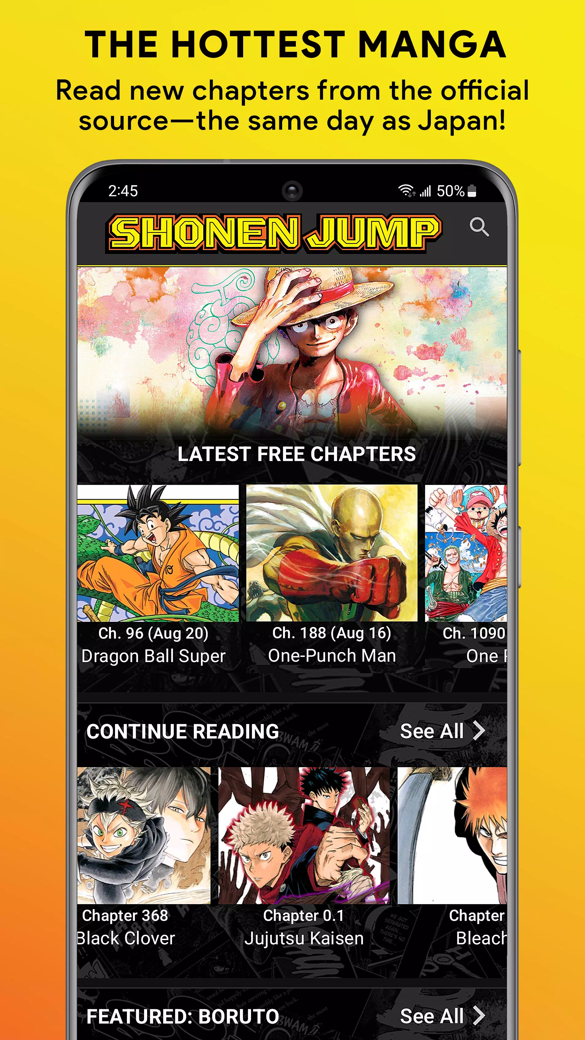 Schermata Shonen Jump 0