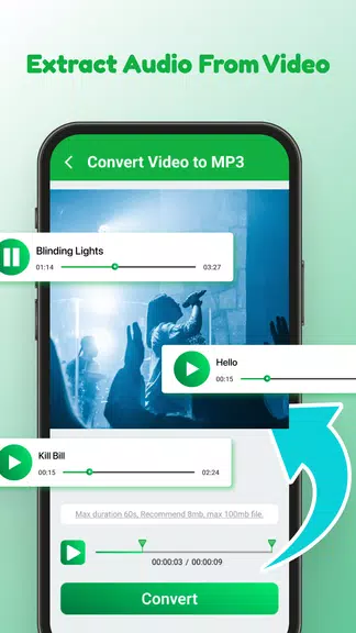 Video to MP3: Video Converter स्क्रीनशॉट 1