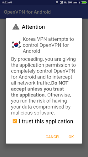 Korea VPN - Plugin for OpenVPN Скриншот 0