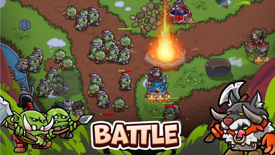 Crazy Defense Heroes - TD Game Mod ภาพหน้าจอ 1