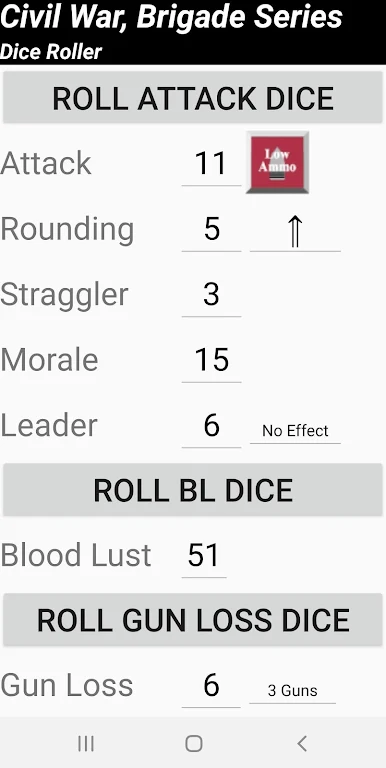 Civil War Brigade Series Dice Roller應用截圖第0張