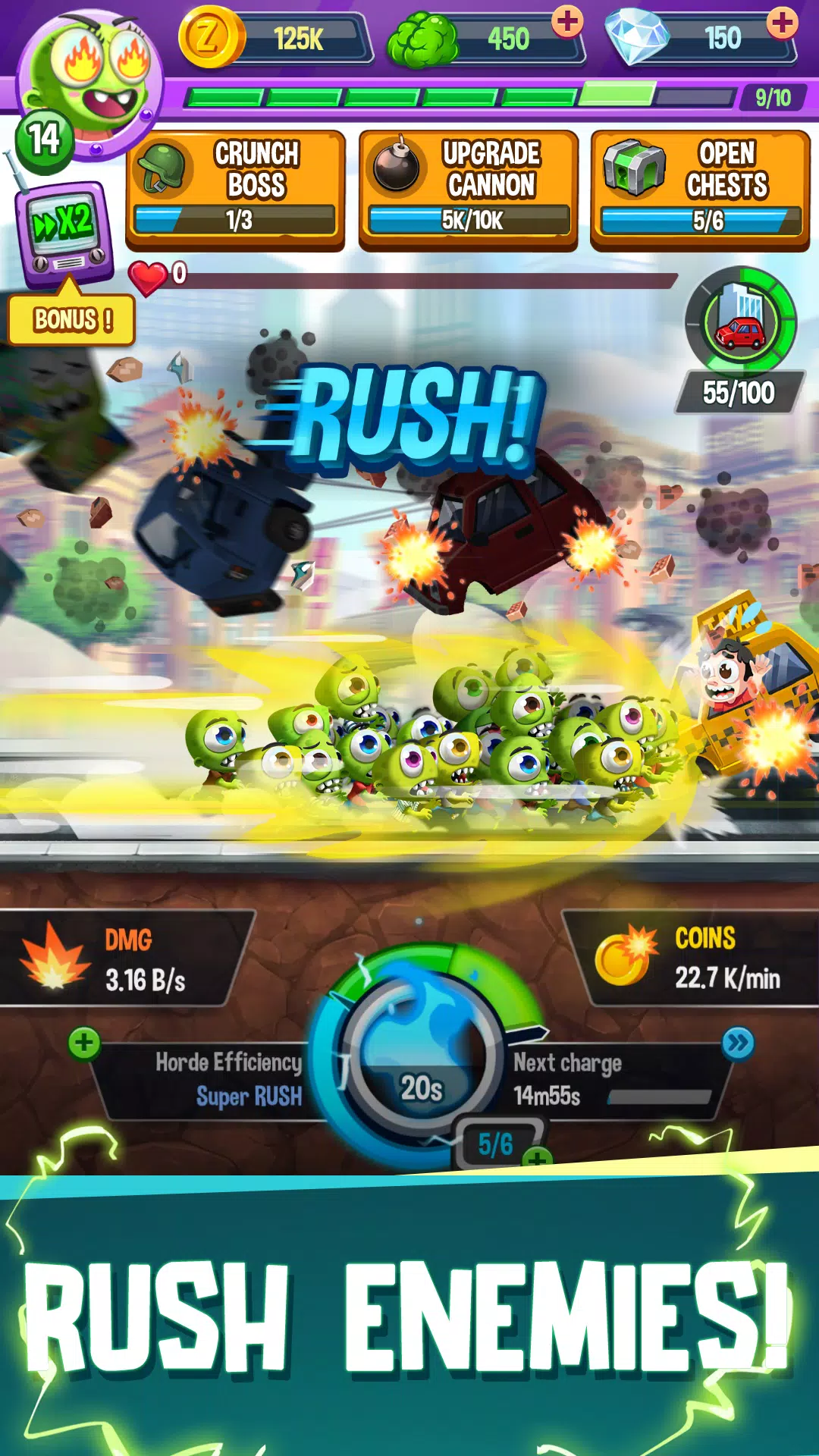 Idle Rush : Zombie Tsunami ဖန်သားပြင်ဓာတ်ပုံ 3