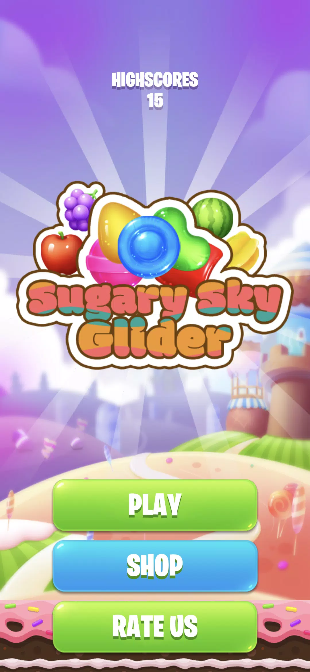 Sugary Sky Glider Ảnh chụp màn hình 0