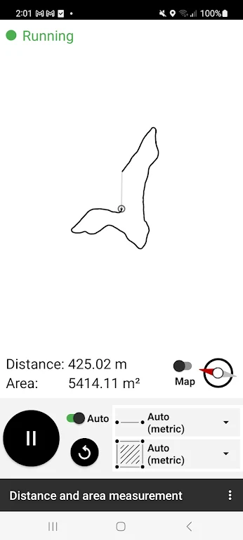 Distance and area measurement ภาพหน้าจอ 0