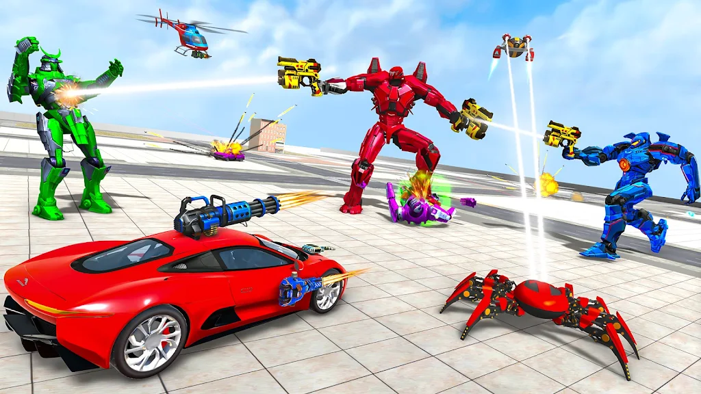 Spider Robot Games: Robot Car Zrzut ekranu 3