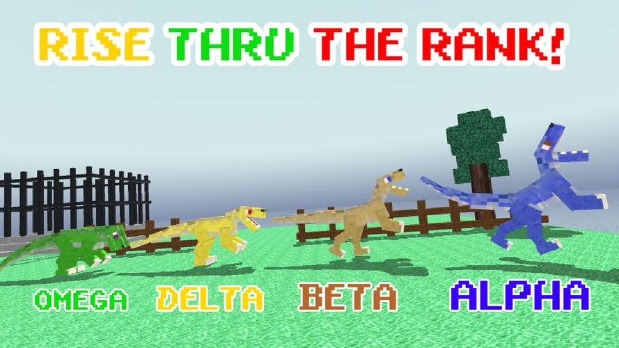 Blocky Dino Park Raptor Attack Скриншот 1