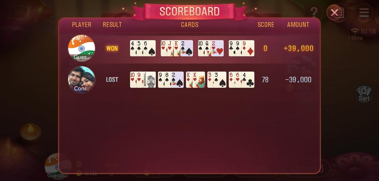 Rummy Plus - Online Indian Rummy स्क्रीनशॉट 3