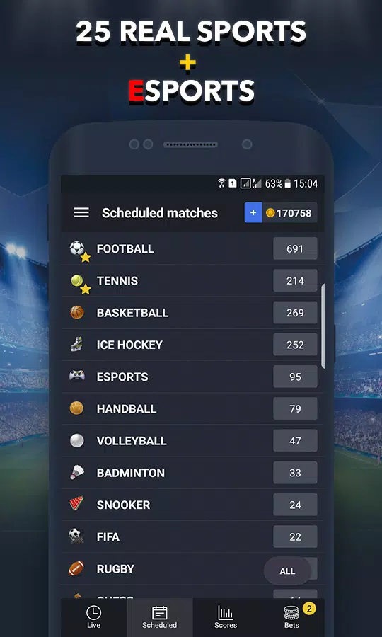 Sports Betting Game - BET UP ภาพหน้าจอ 2