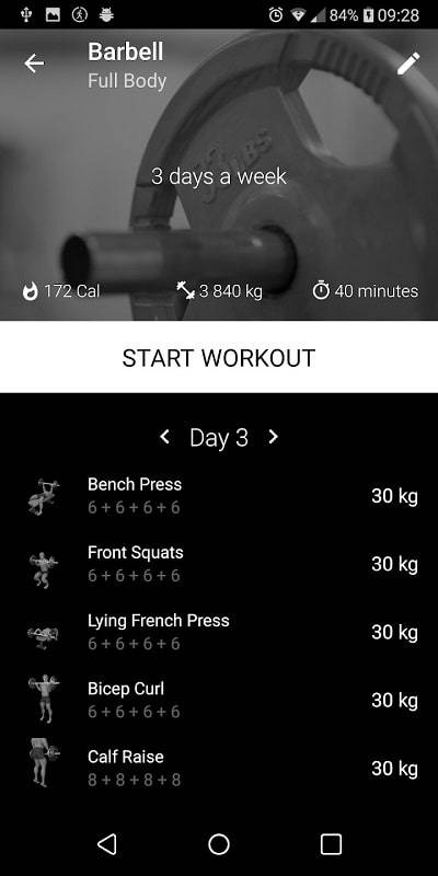 Barbell Home Workout स्क्रीनशॉट 1