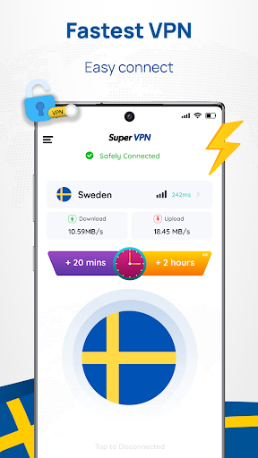 Sweden VPN: Get Sweden IP ဖန်သားပြင်ဓာတ်ပုံ 0