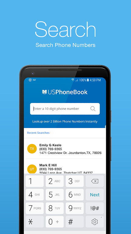 USPhoneBook ภาพหน้าจอ 0
