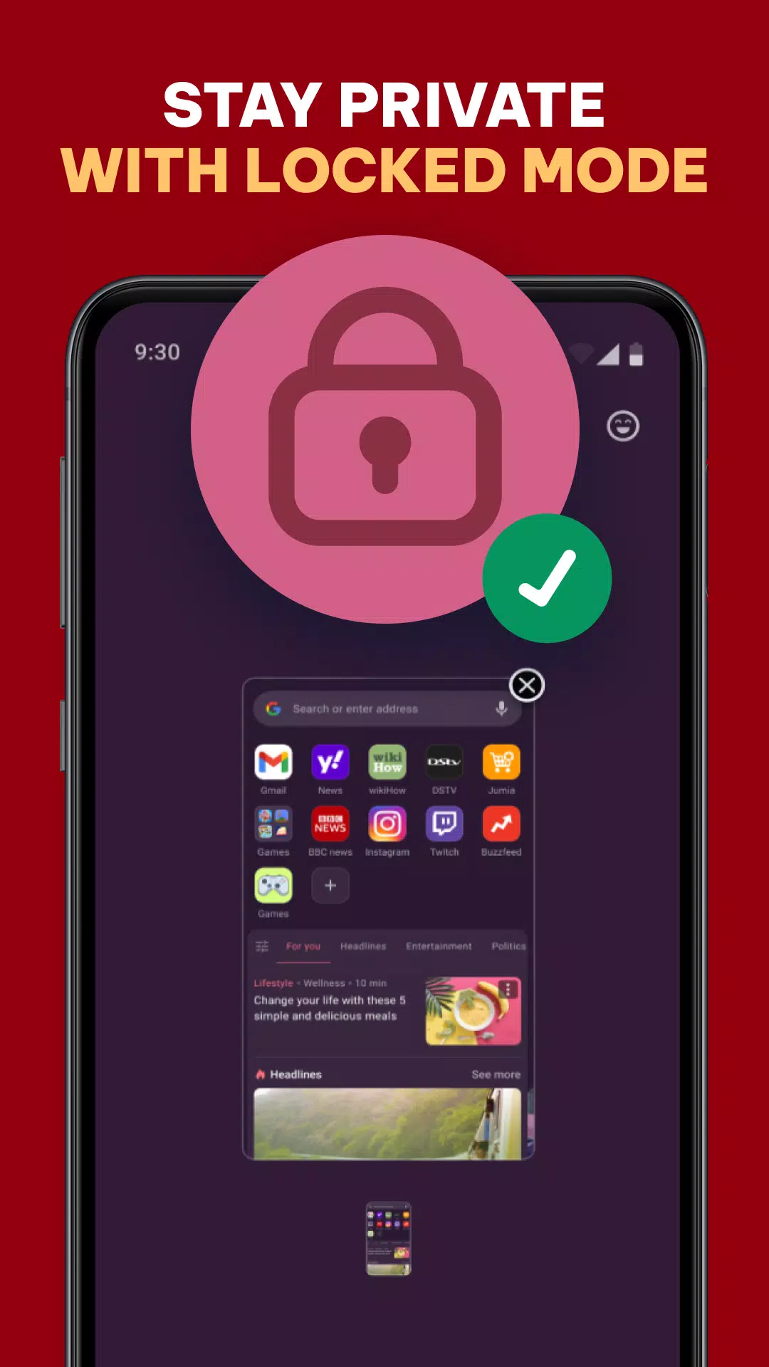 Opera Mini - 极速浏览器应用截图第3张