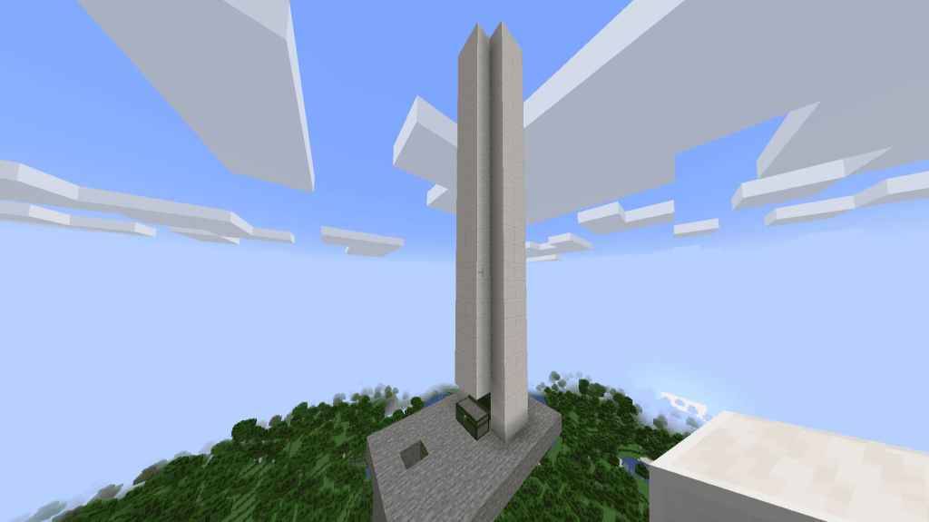 4x4 tower for mob spawner in Minecraft