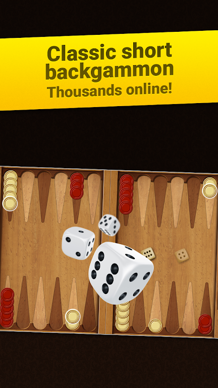 Backgammon Short Arena: Play online backgammon! स्क्रीनशॉट 0