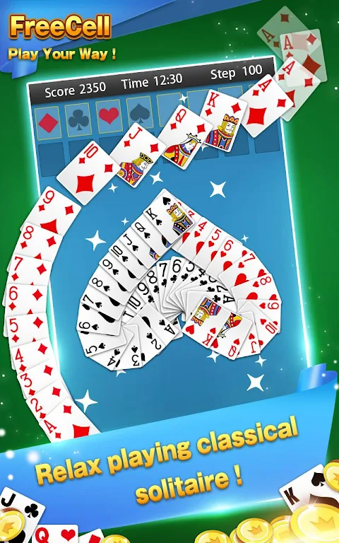 Solitaire - FreeCell Card Game Скриншот 2