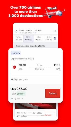 Schermata AirAsia MOVE: Flights & Hotels 0