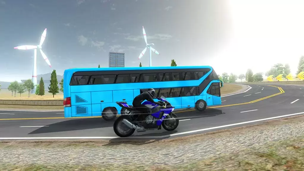 Bike VS Bus Racing Games Ekran Görüntüsü 3