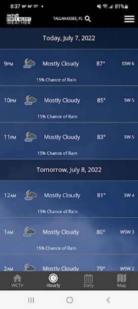 WCTV First Alert Weather Schermafbeelding 0