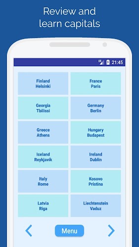 Capitals of the countries Quiz Ảnh chụp màn hình 2