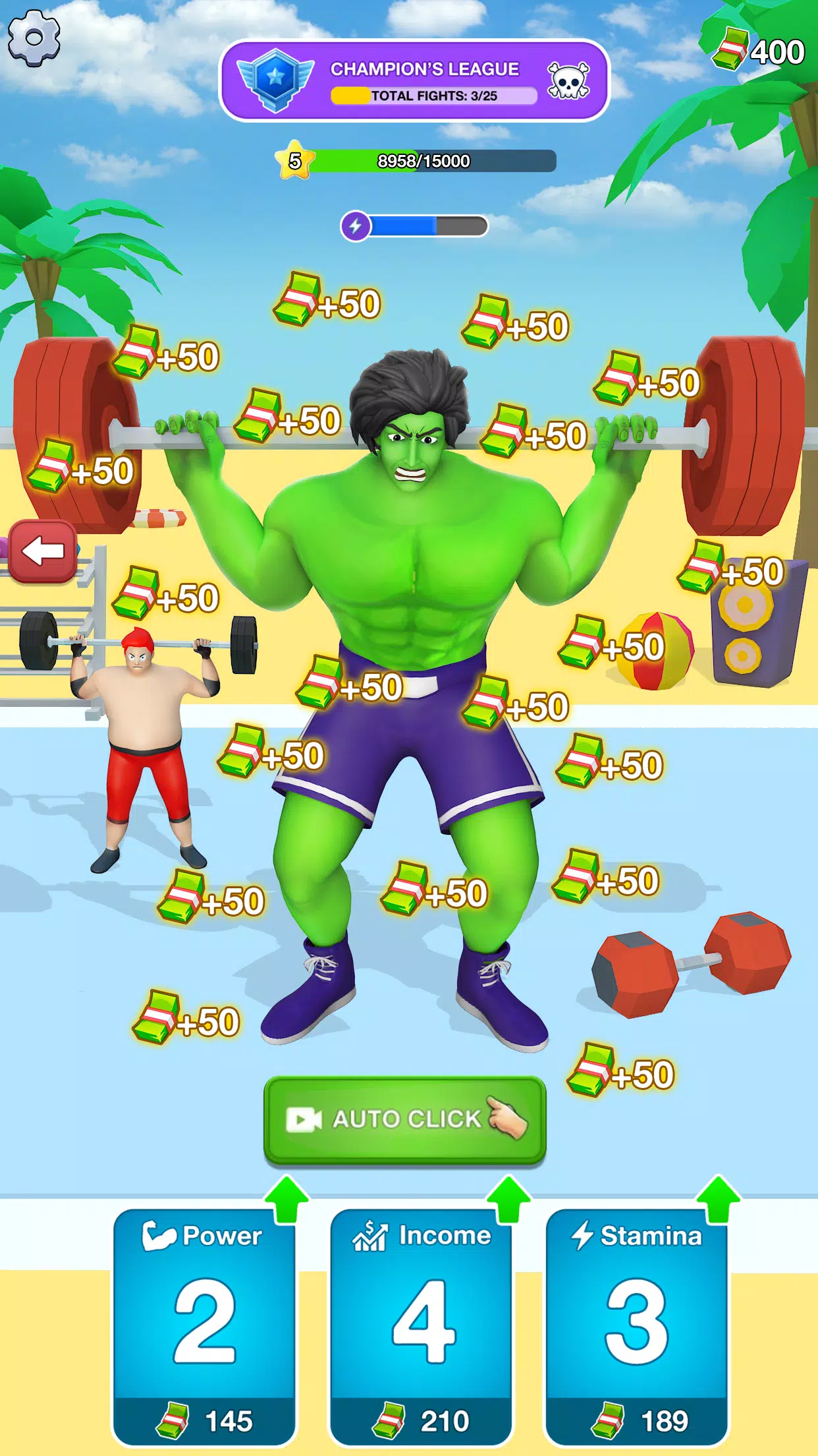 Gym Clicker Hero: Idle Muscles Schermafbeelding 2