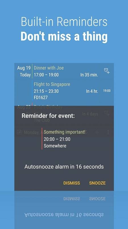 Calendar Widget: Month/Agenda ဖန်သားပြင်ဓာတ်ပုံ 1