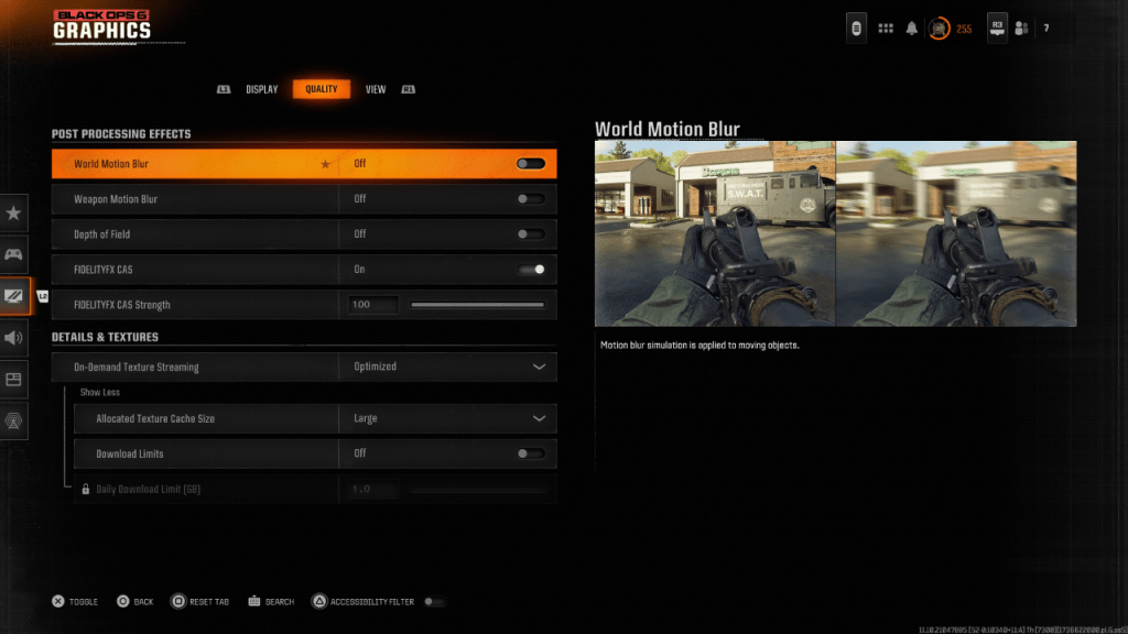 Call of Duty: Black Ops 6 Graphics Settings