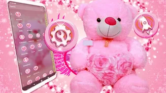 Pink Teddy Bear Theme Screenshot 3