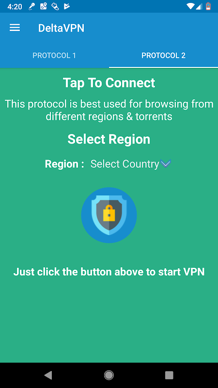 Delta VPN : Secure VPN Proxy : VPN UK, IRAN, USA Zrzut ekranu 0