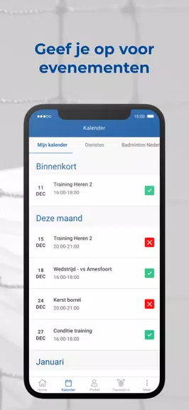 Badminton Nederland Tangkapan skrin 3