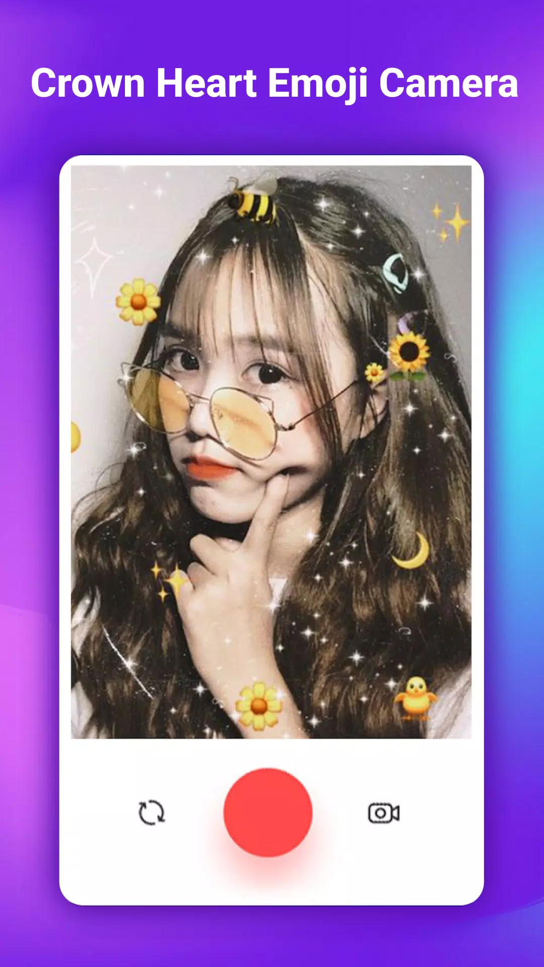 Crown Heart Emoji Camera Скриншот 2