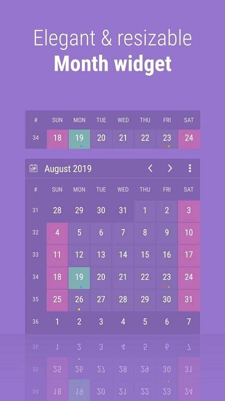 Calendar Widget: Month/Agenda ภาพหน้าจอ 0