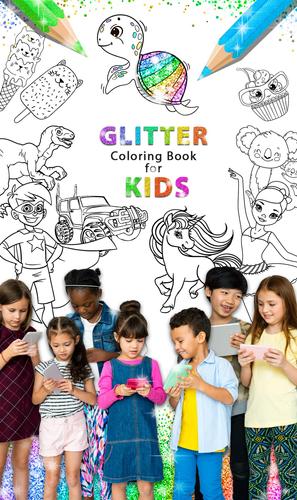 Glitter Coloring Game for Kids Capture d'écran 0