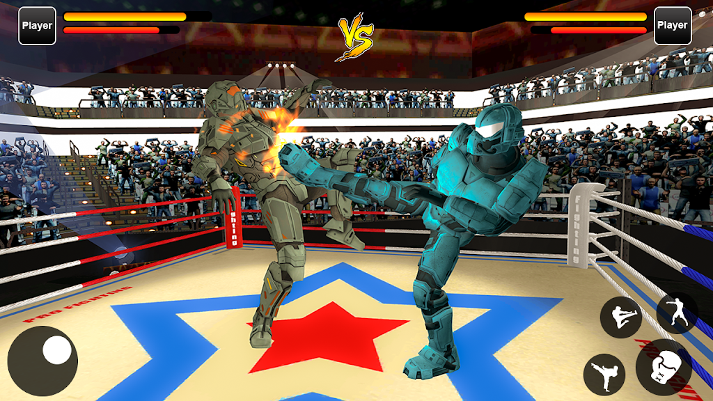 Robot Ring Fighting Real Robot VS Superhero Robot ဖန်သားပြင်ဓာတ်ပုံ 1