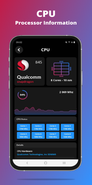 G-CPU:Monitor CPU, RAM, Widget Captura de tela 2