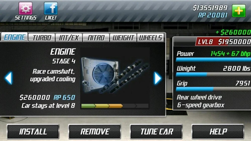 Schermata Drag Racing Mod 2