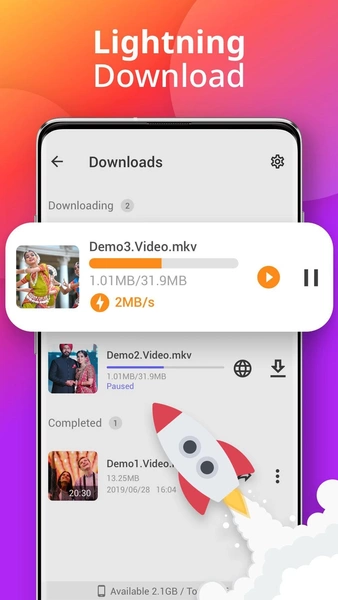 Downloader - Video Downloader ဖန်သားပြင်ဓာတ်ပုံ 2