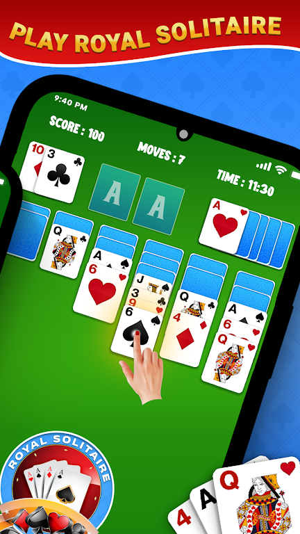 Royal Solitaire Card Game Ekran Görüntüsü 1