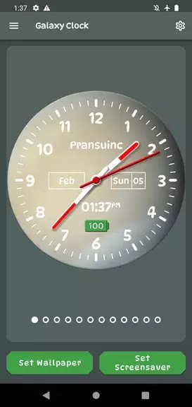 Galaxy Clock Live Wallpapers 스크린샷 0