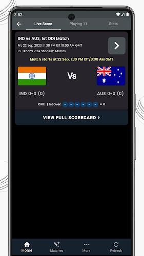 Live Cricket Score, IND vs RSA Captura de pantalla 0