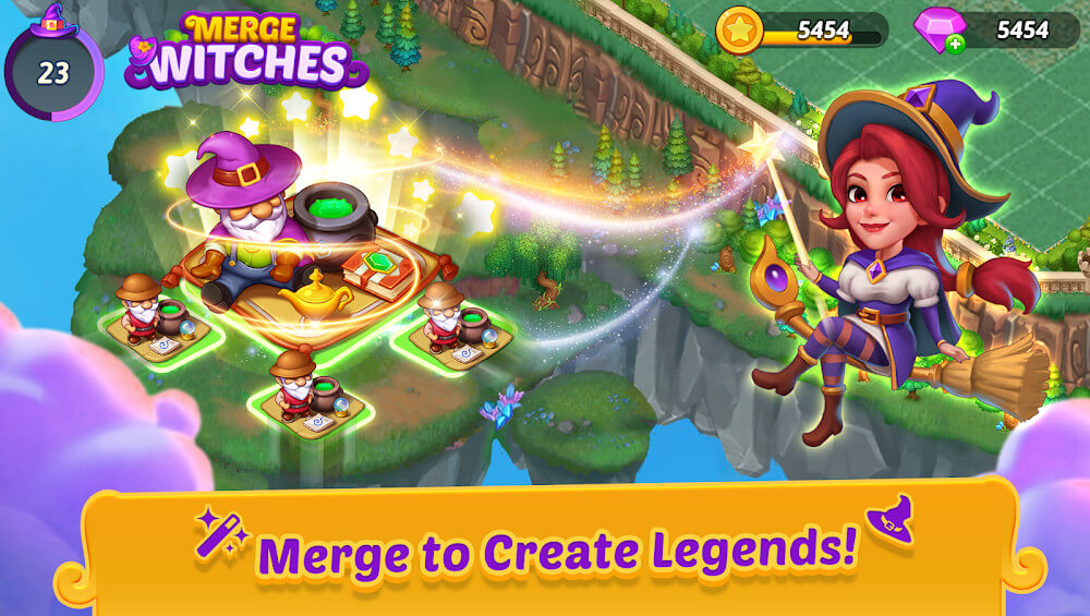 Merge Witches Mod ဖန်သားပြင်ဓာတ်ပုံ 0