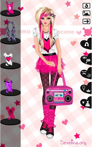 Emo dress up game 스크린샷 0